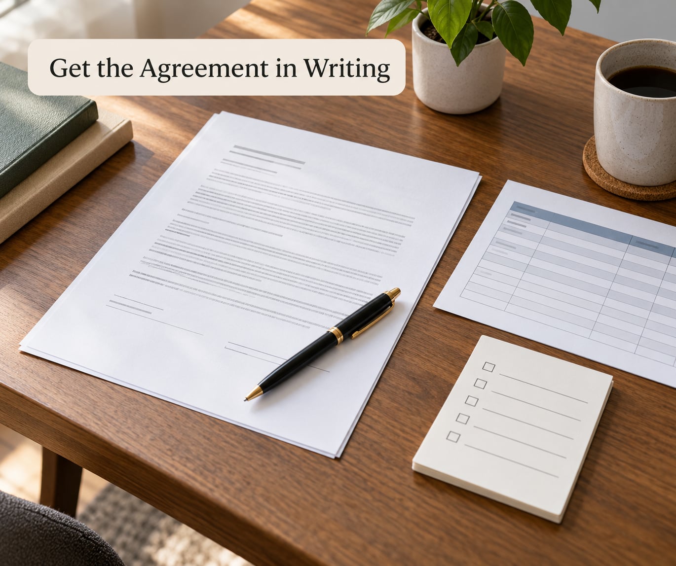 Get the Agreement in Writing