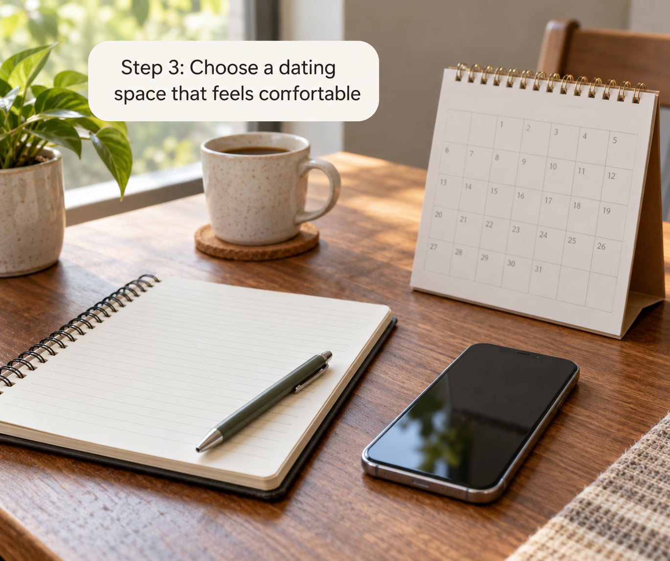 Step 3: Choose a dating space that feels comfortable