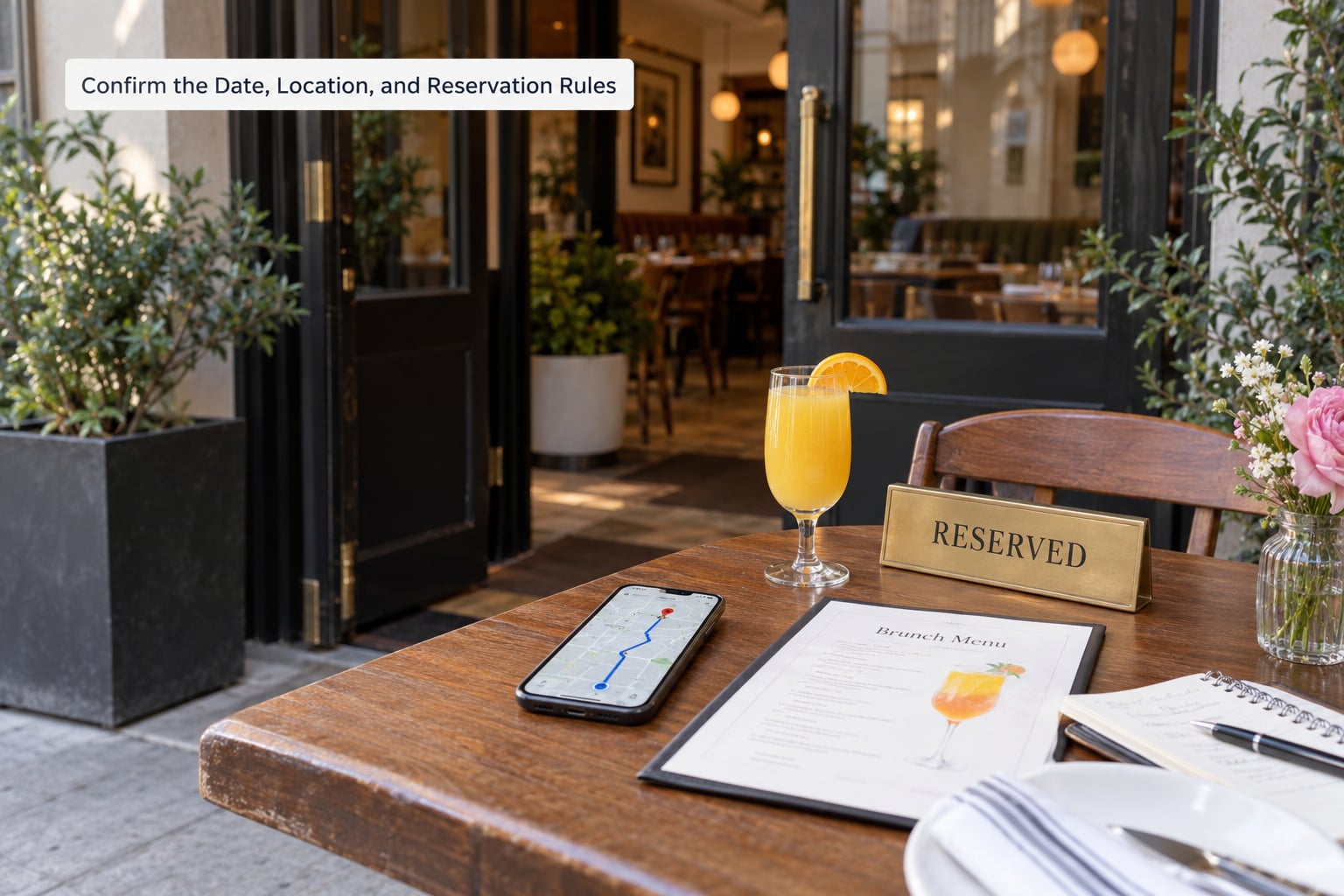 Confirm the Date, Location, and Reservation Rules