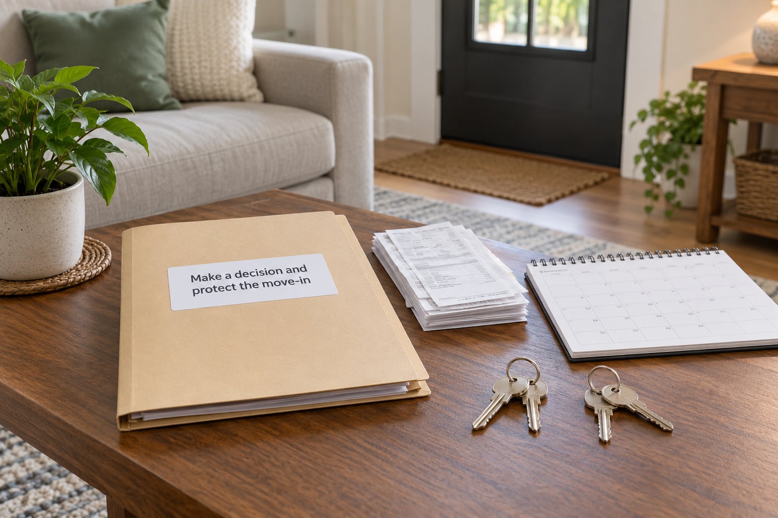 Make a decision and protect the move-in