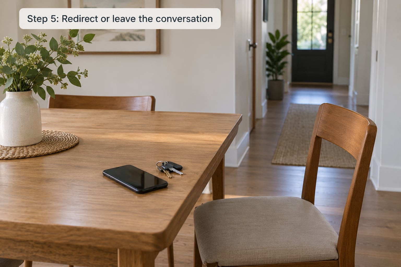 Step 5: Redirect or leave the conversation