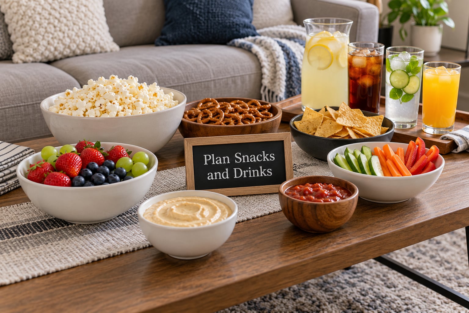 Plan Snacks and Drinks