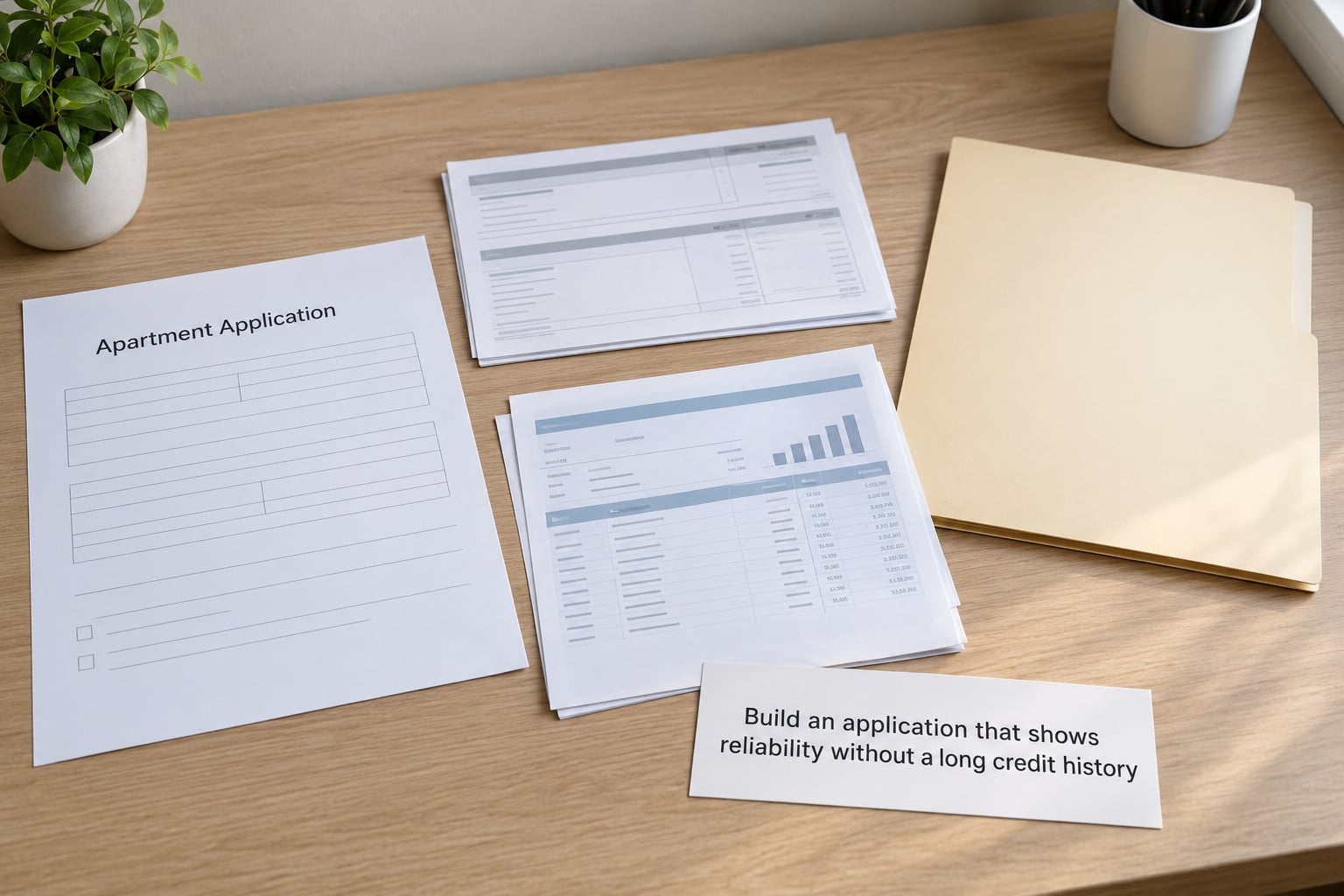 Build an application that shows reliability without a long credit history
