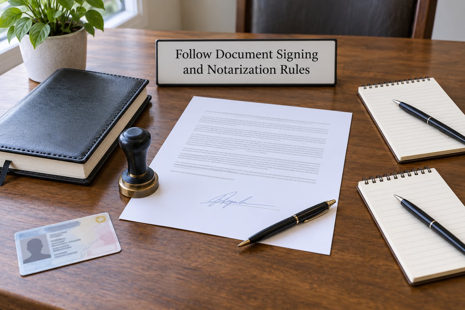 Follow Document Signing and Notarization Rules