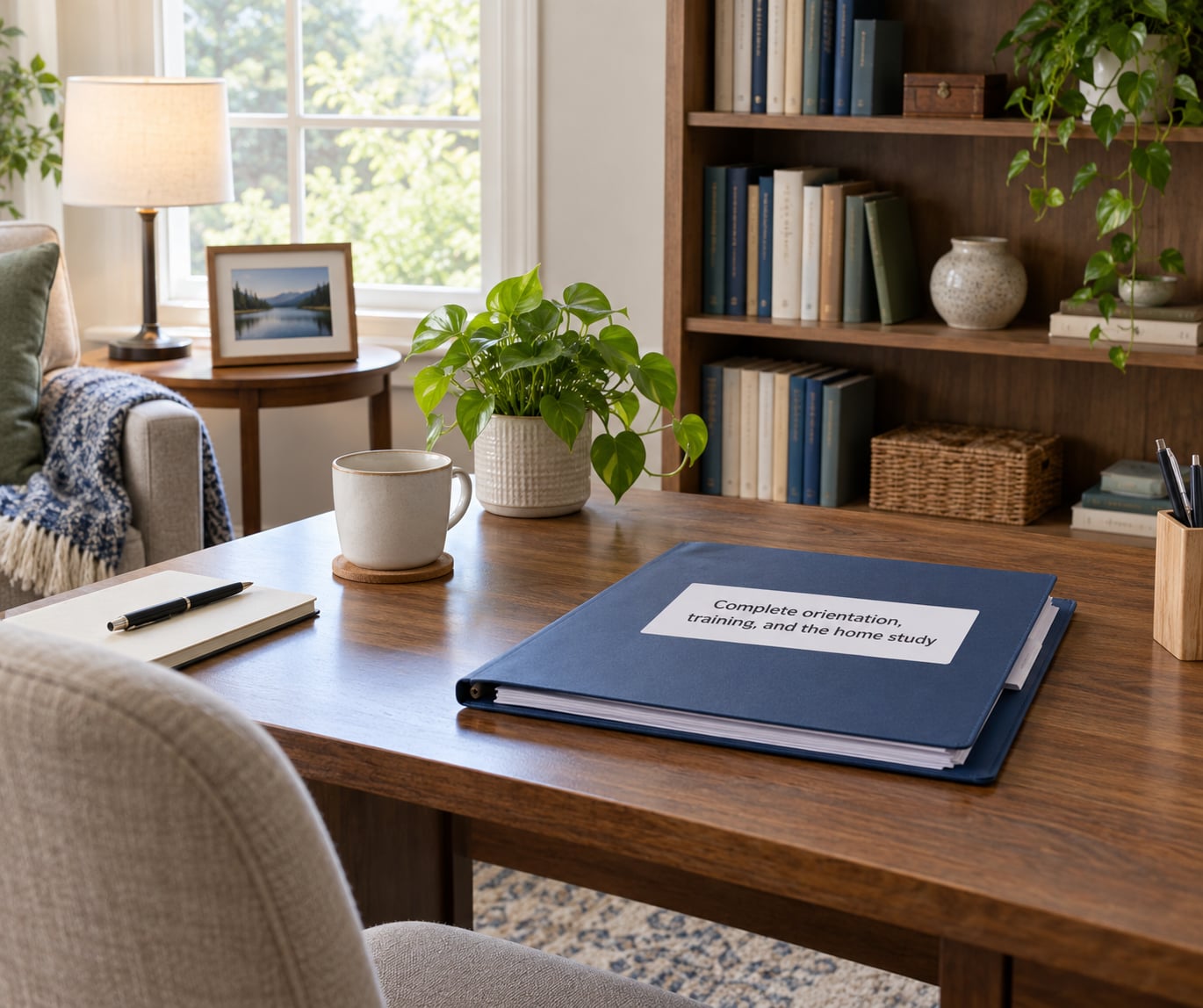 Complete orientation, training, and the home study