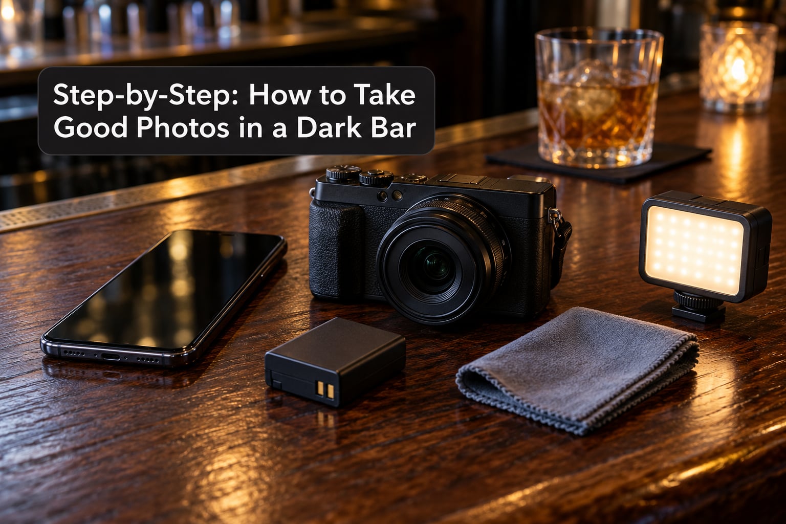 Step-by-Step: How to Take Good Photos in a Dark Bar