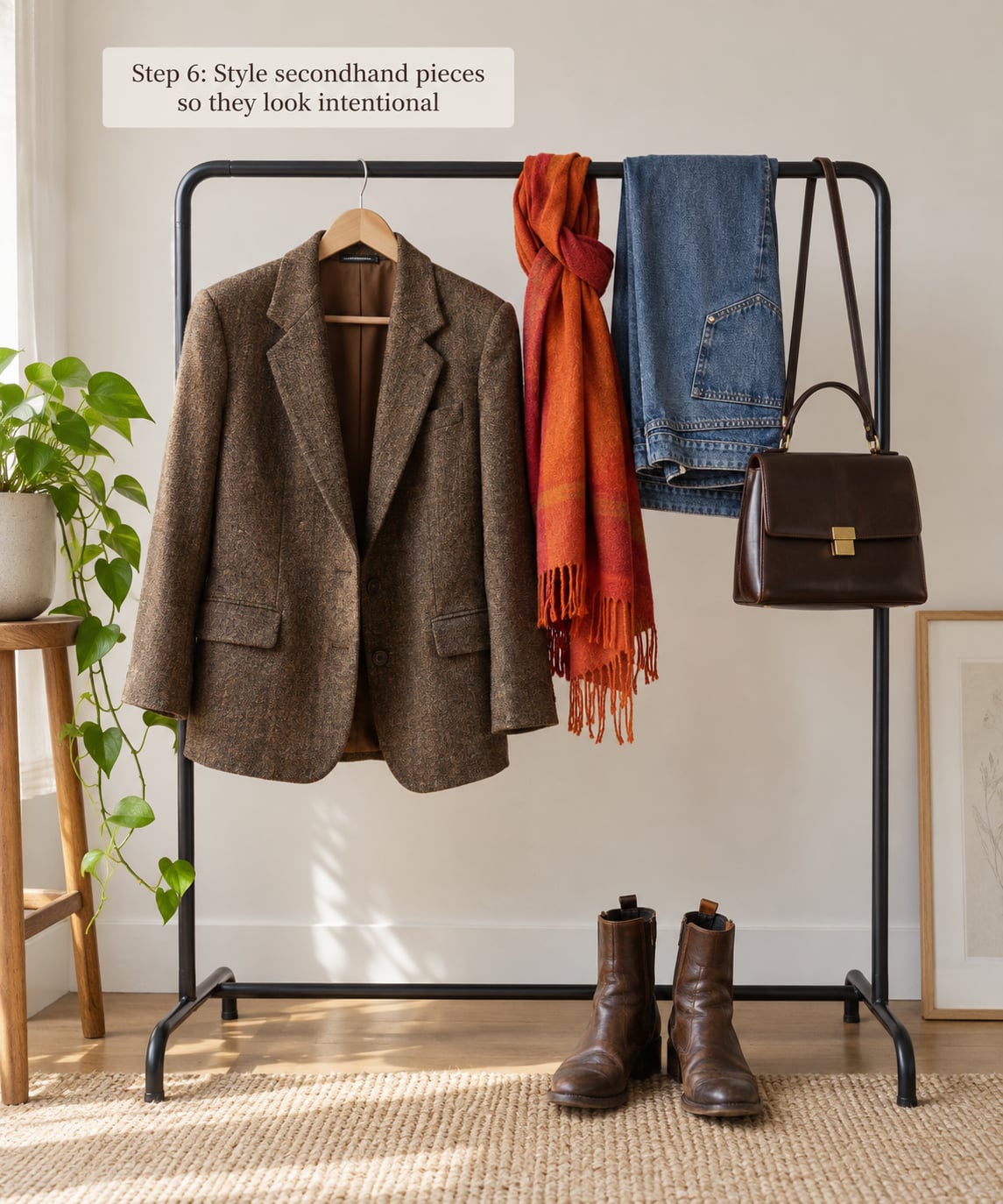 Step 6: Style secondhand pieces so they look intentional