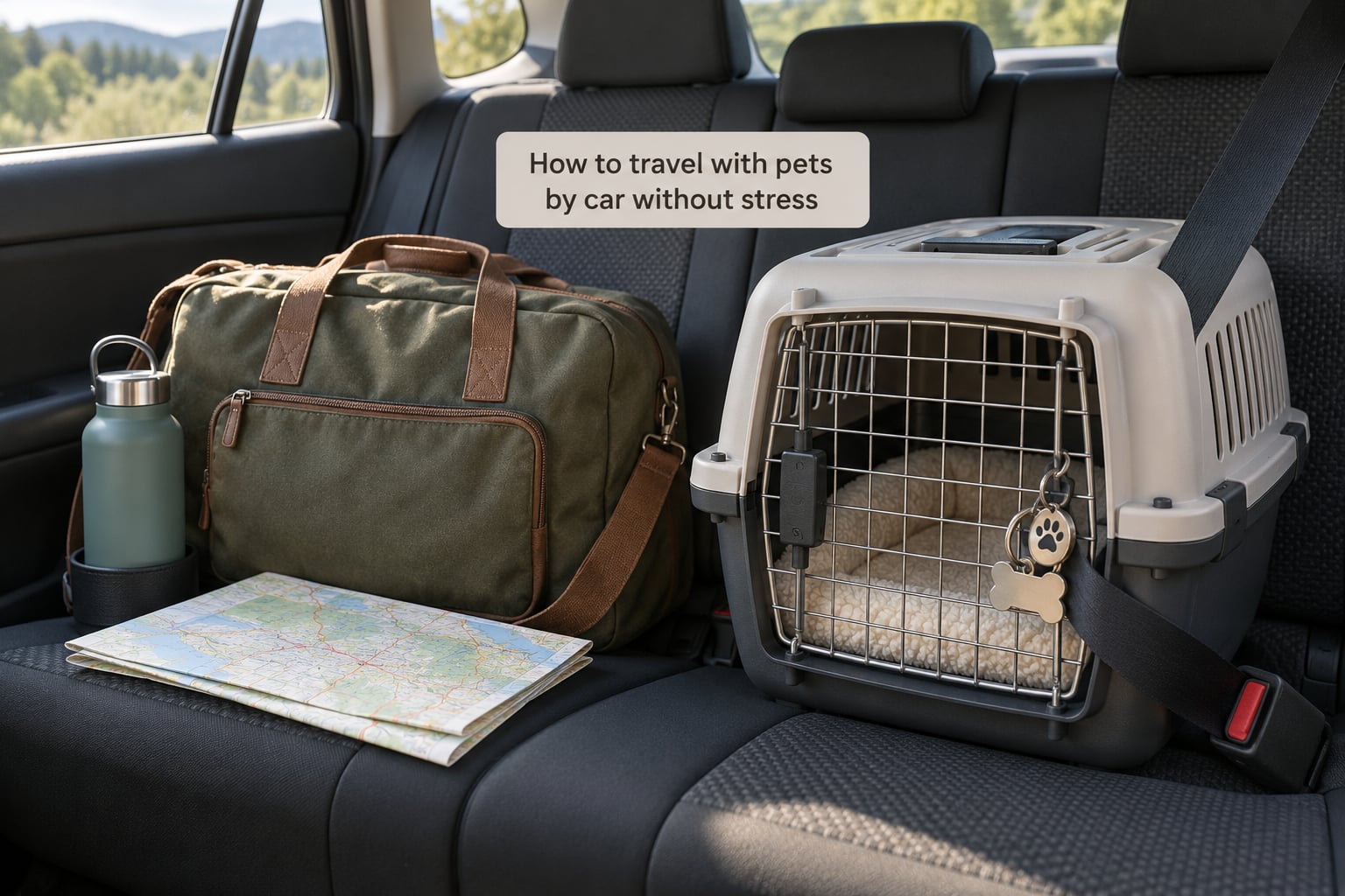 How to travel with pets by car without stress