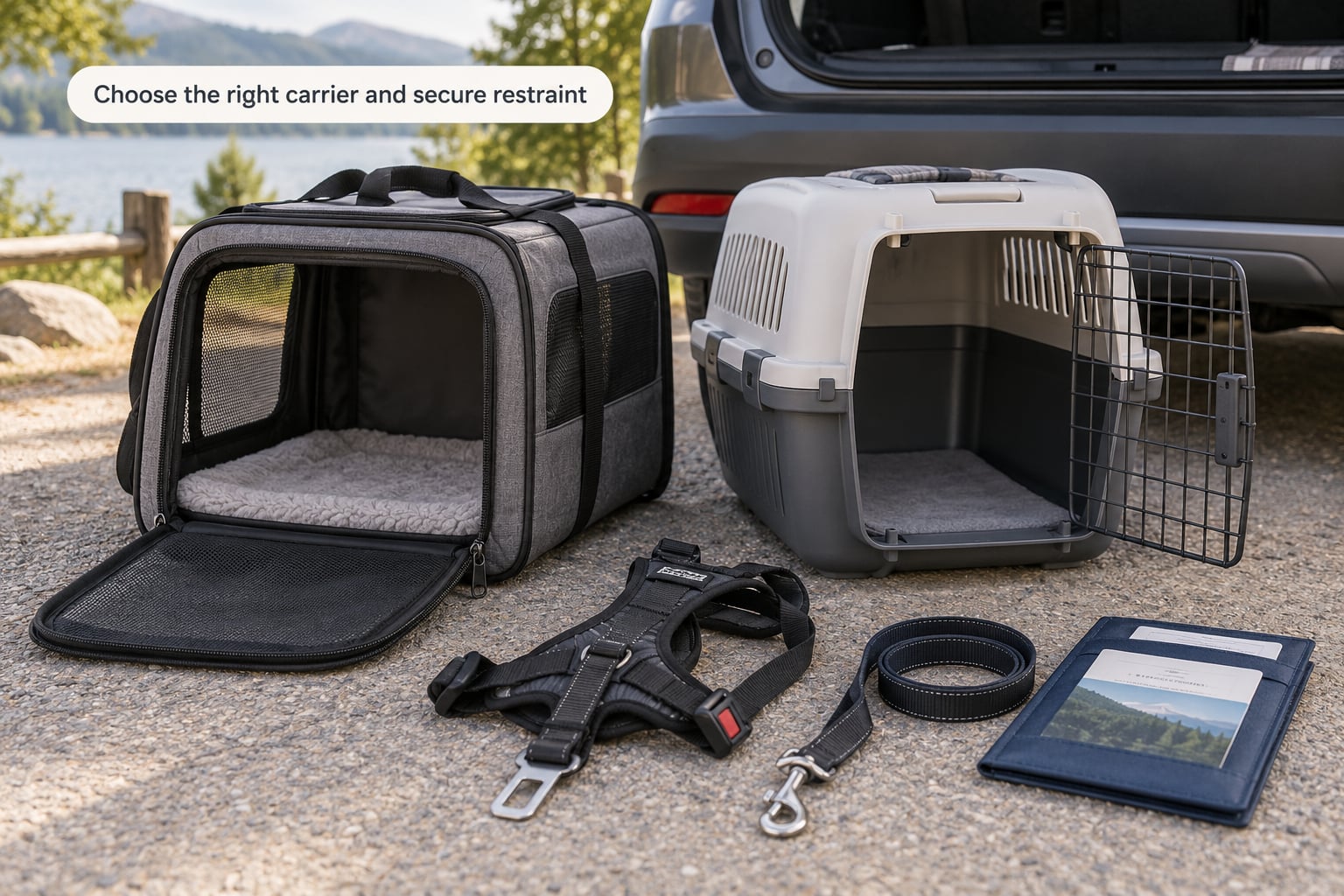 Choose the right carrier and secure restraint