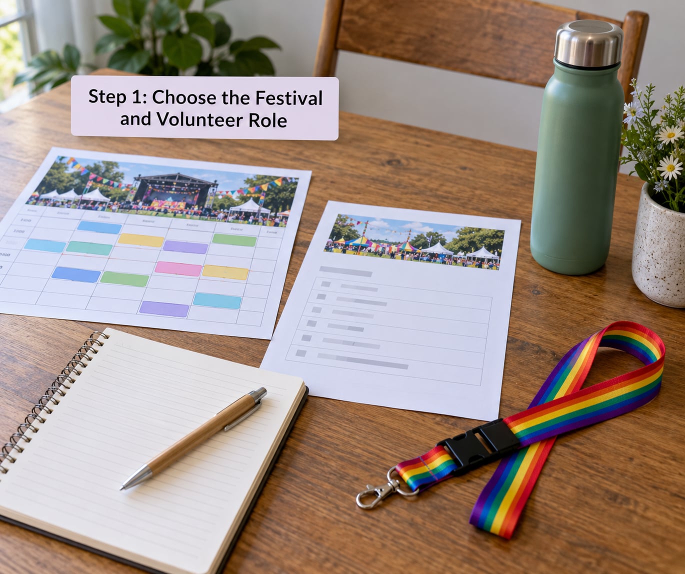 Step 1: Choose the Festival and Volunteer Role