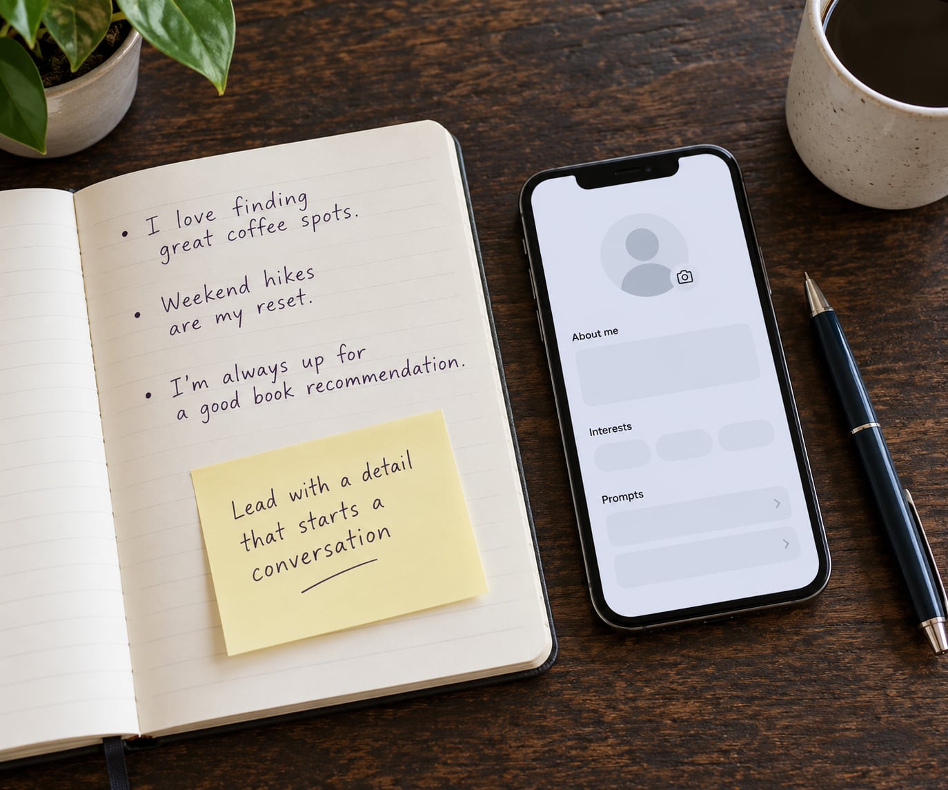 Lead with a detail that starts a conversation