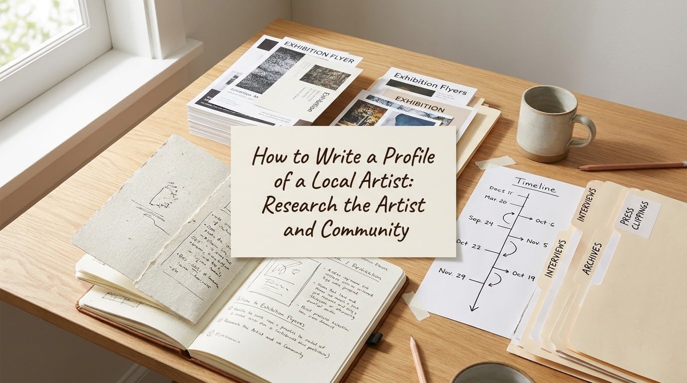 How to Write a Profile of a Local Artist: Research the Artist and Community